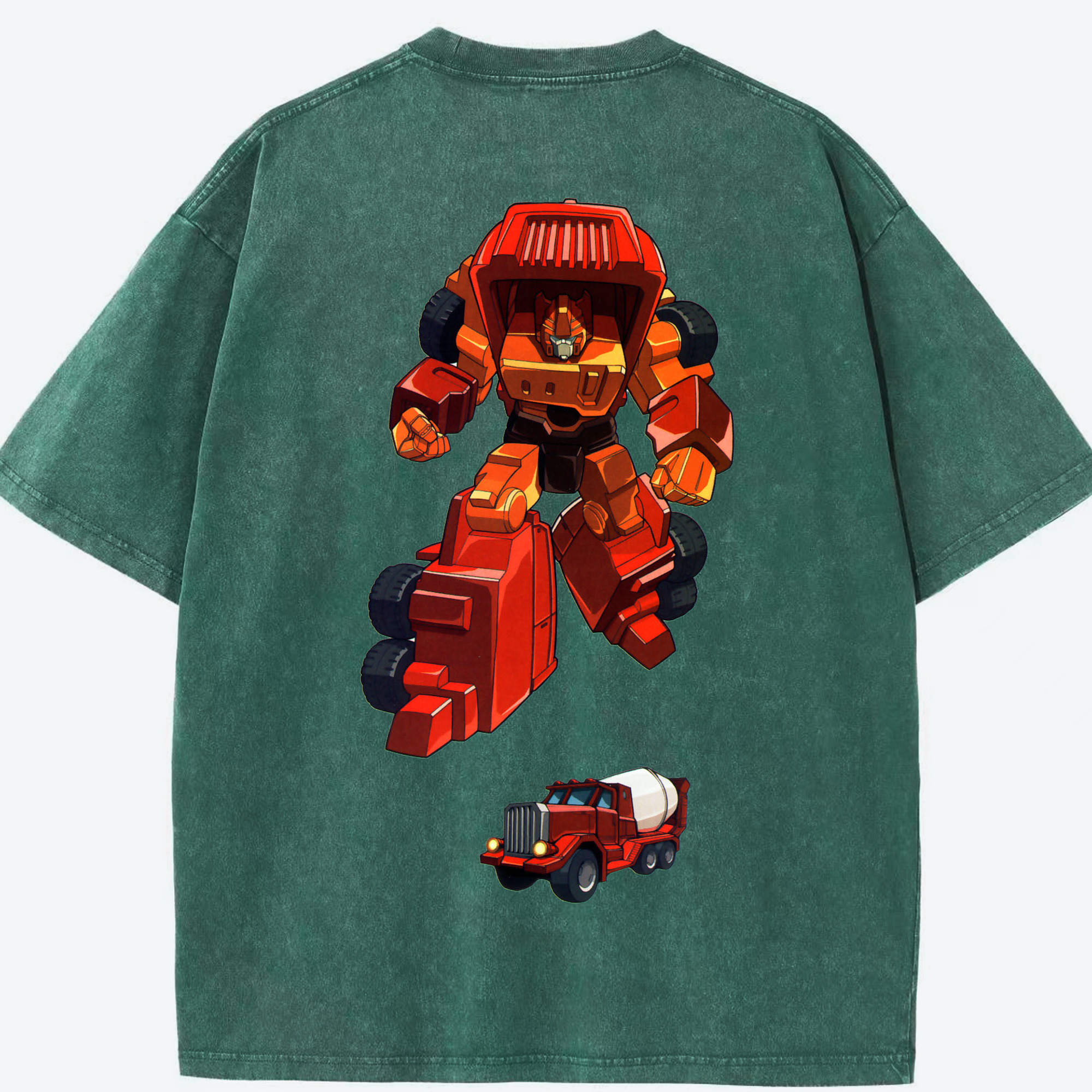 （画像用）  綿100% ヴィンテージ風 半袖Tシャツ（背面プリント）